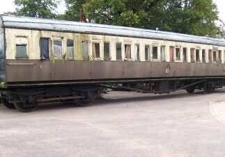 GWR Toplight no 3631 in the former concrete works yard at Williton on 18 October 2008. Picture by Claire Sheppy.